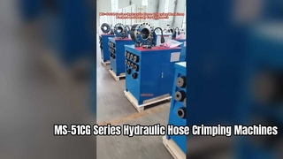 Macchine per l'aggraffatura di tubi idraulici serie MS-51CG imballate e pronte per la spedizione